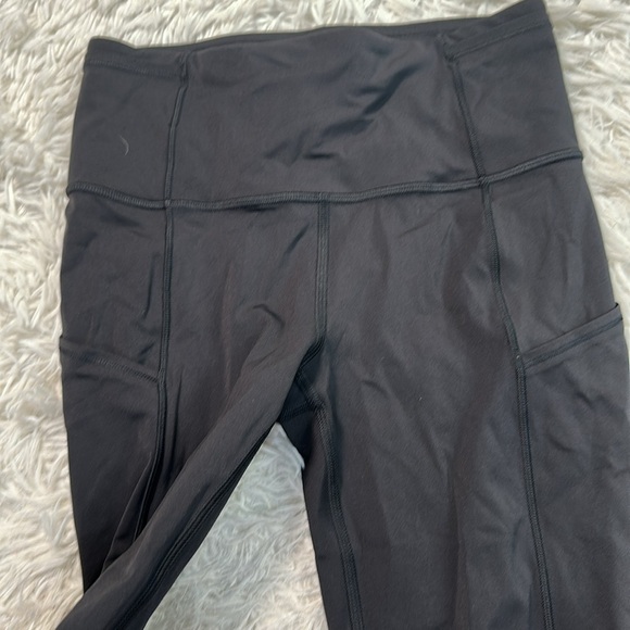 Lululemon Fast and Free Crop II 19" *Non-Reflective Cool Black - Picture 2 of 6